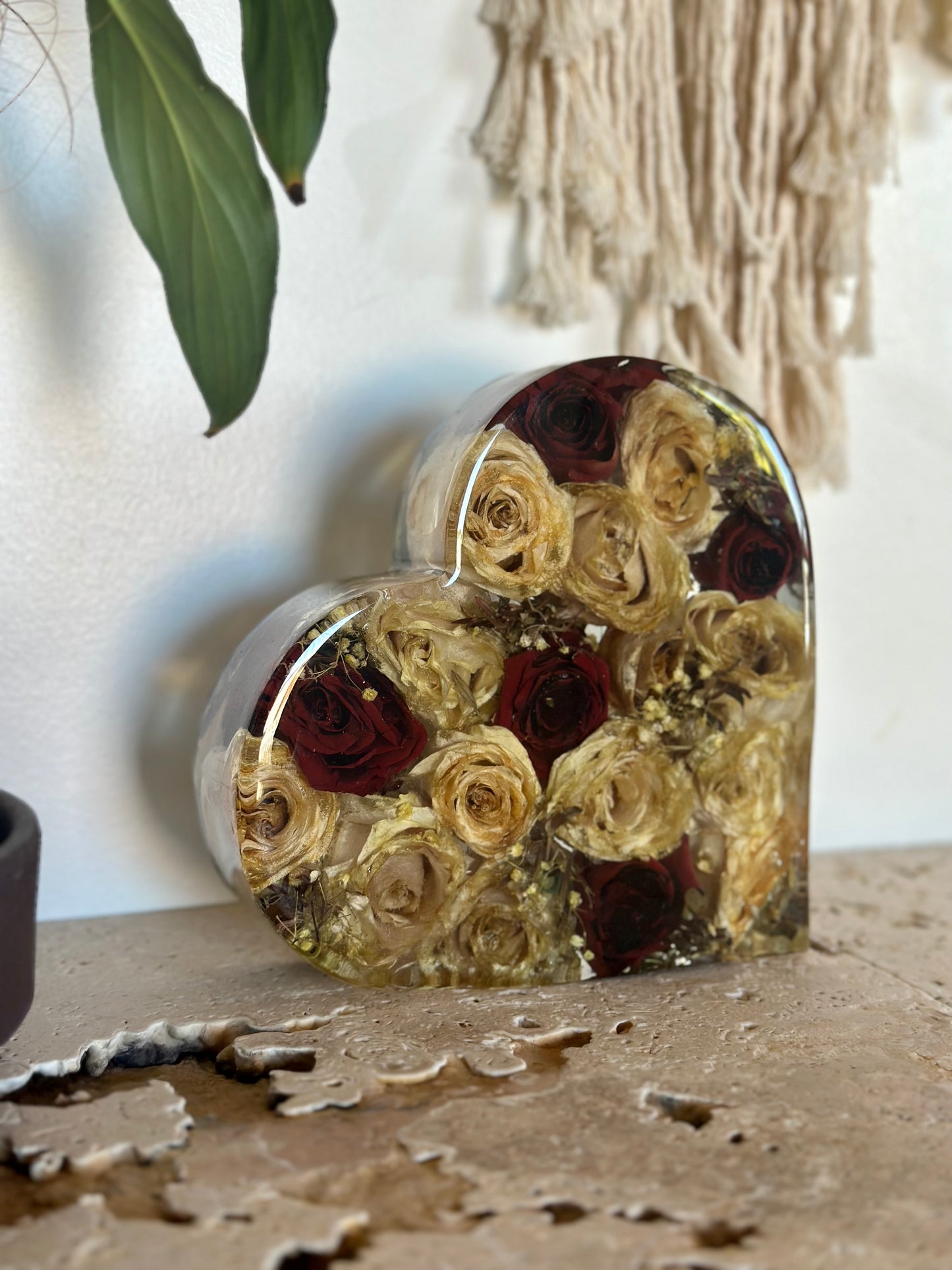 Freestanding Heart Flower Preservation