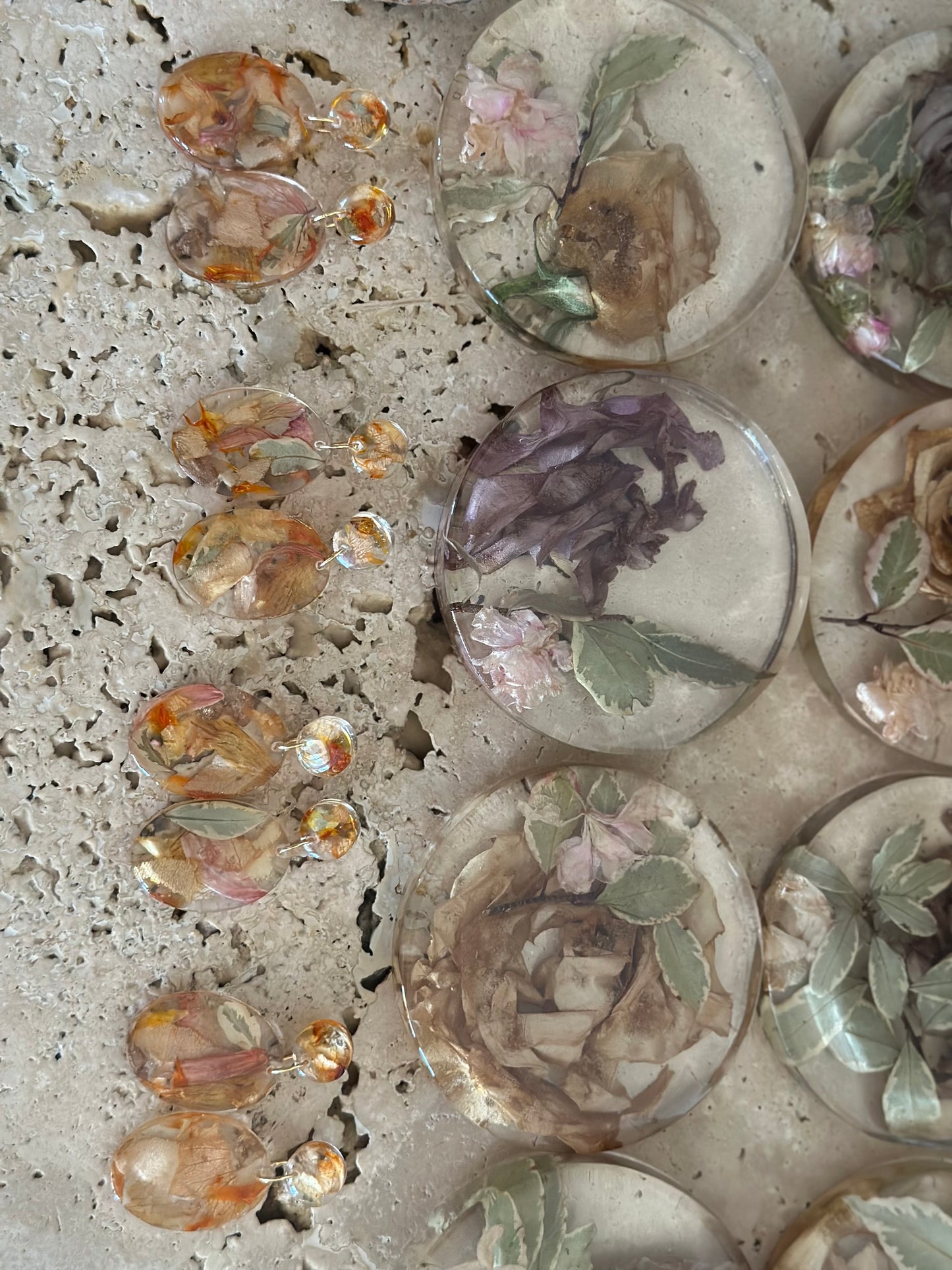 Resin Earring Flower Preservation