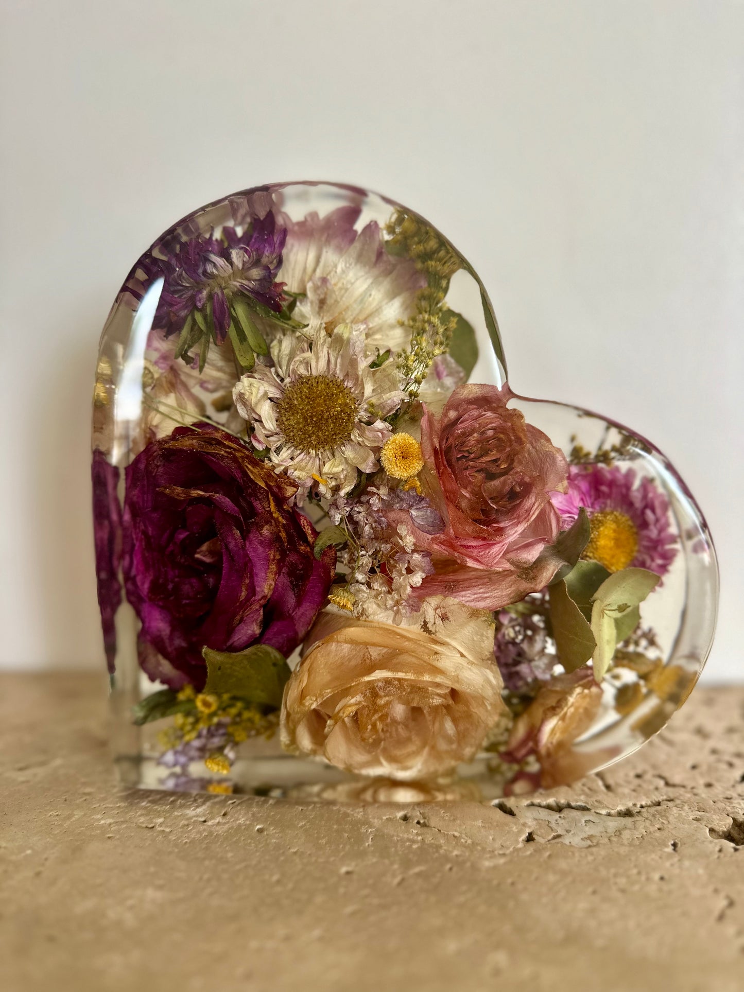 Freestanding Heart Flower Preservation