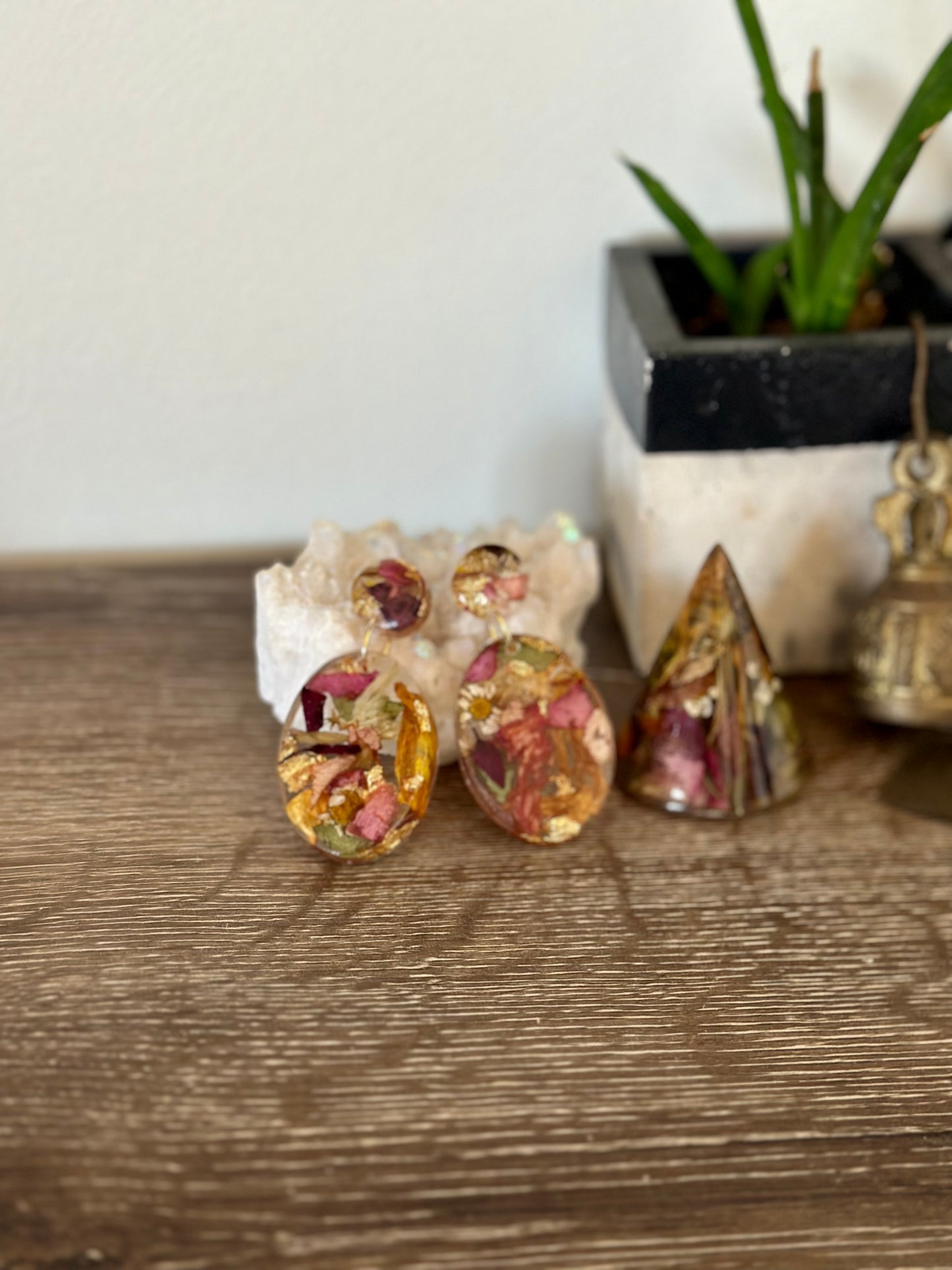 Resin Earring Flower Preservation