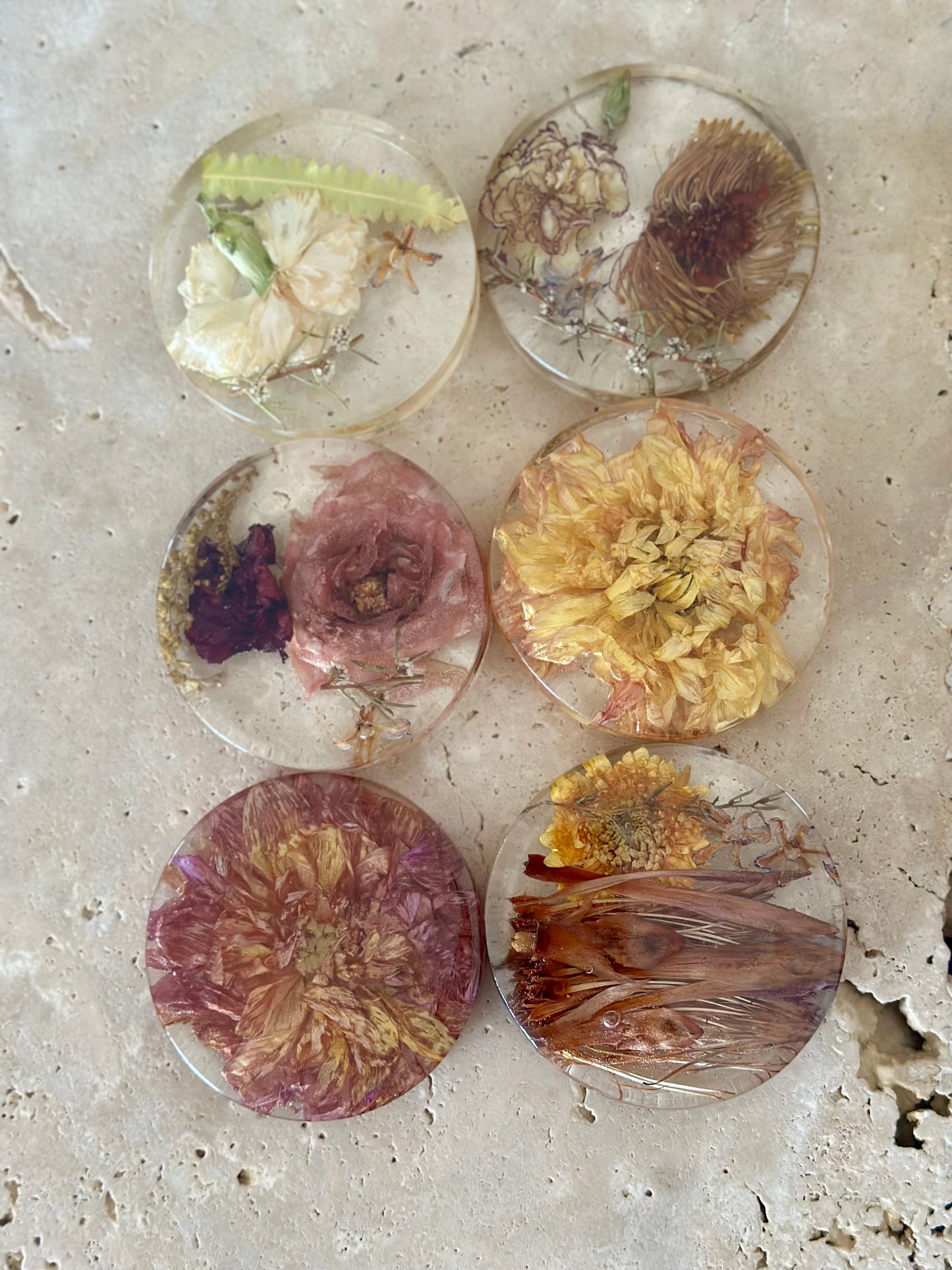 Round Coaster Flower Preservations