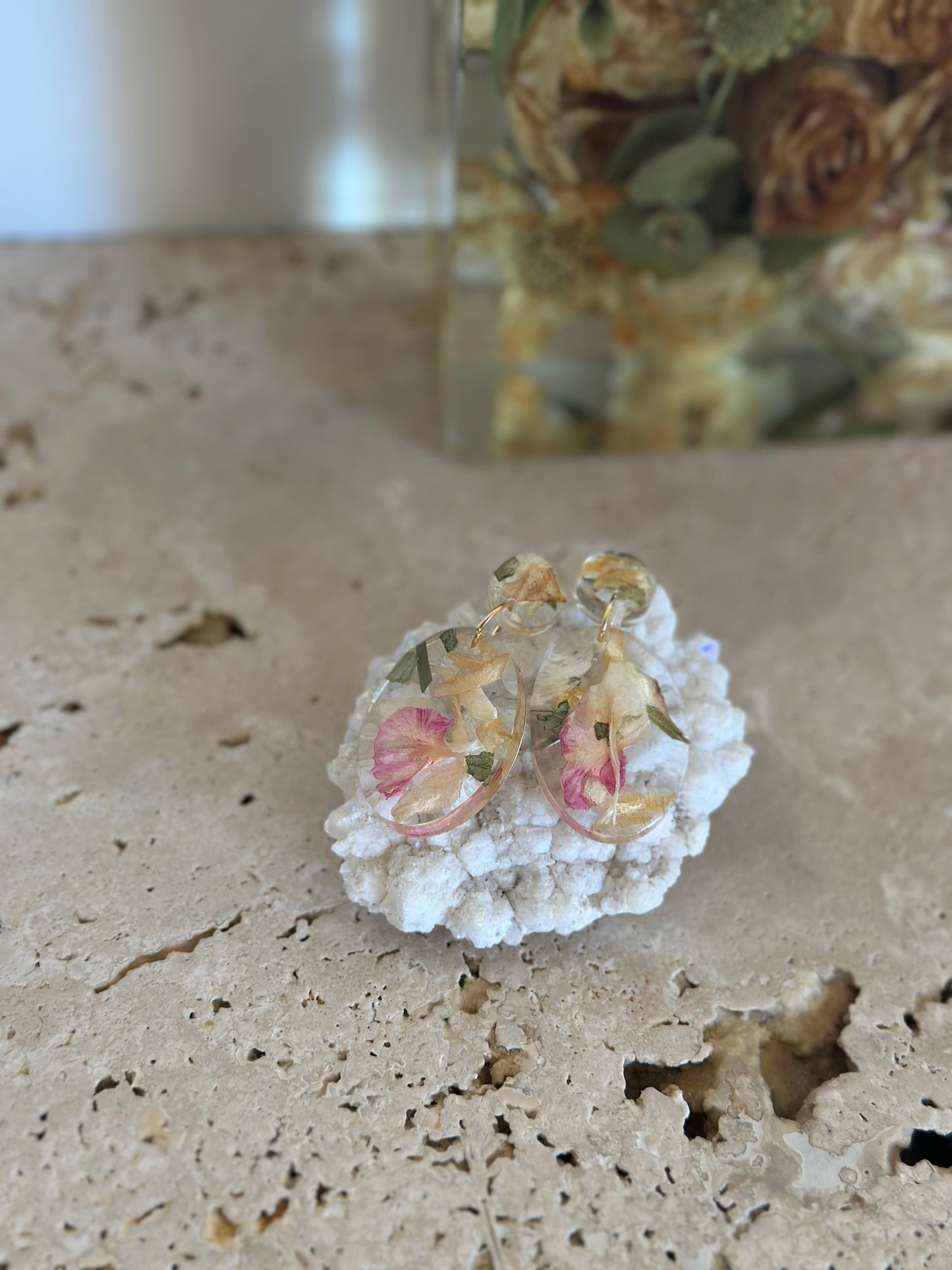 Resin Earring Flower Preservation