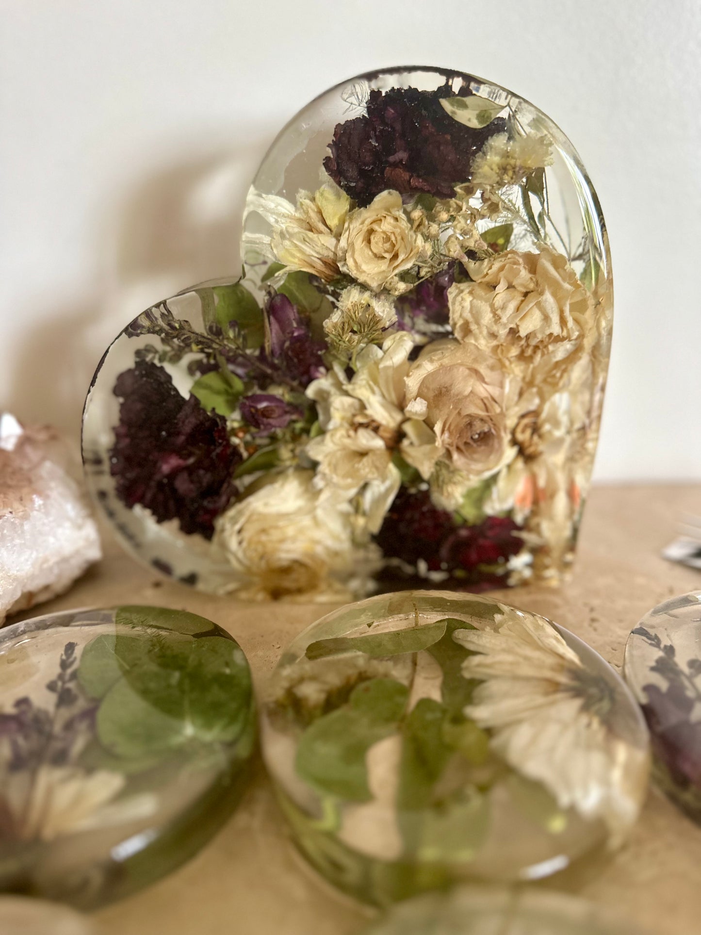 Freestanding Heart Flower Preservation