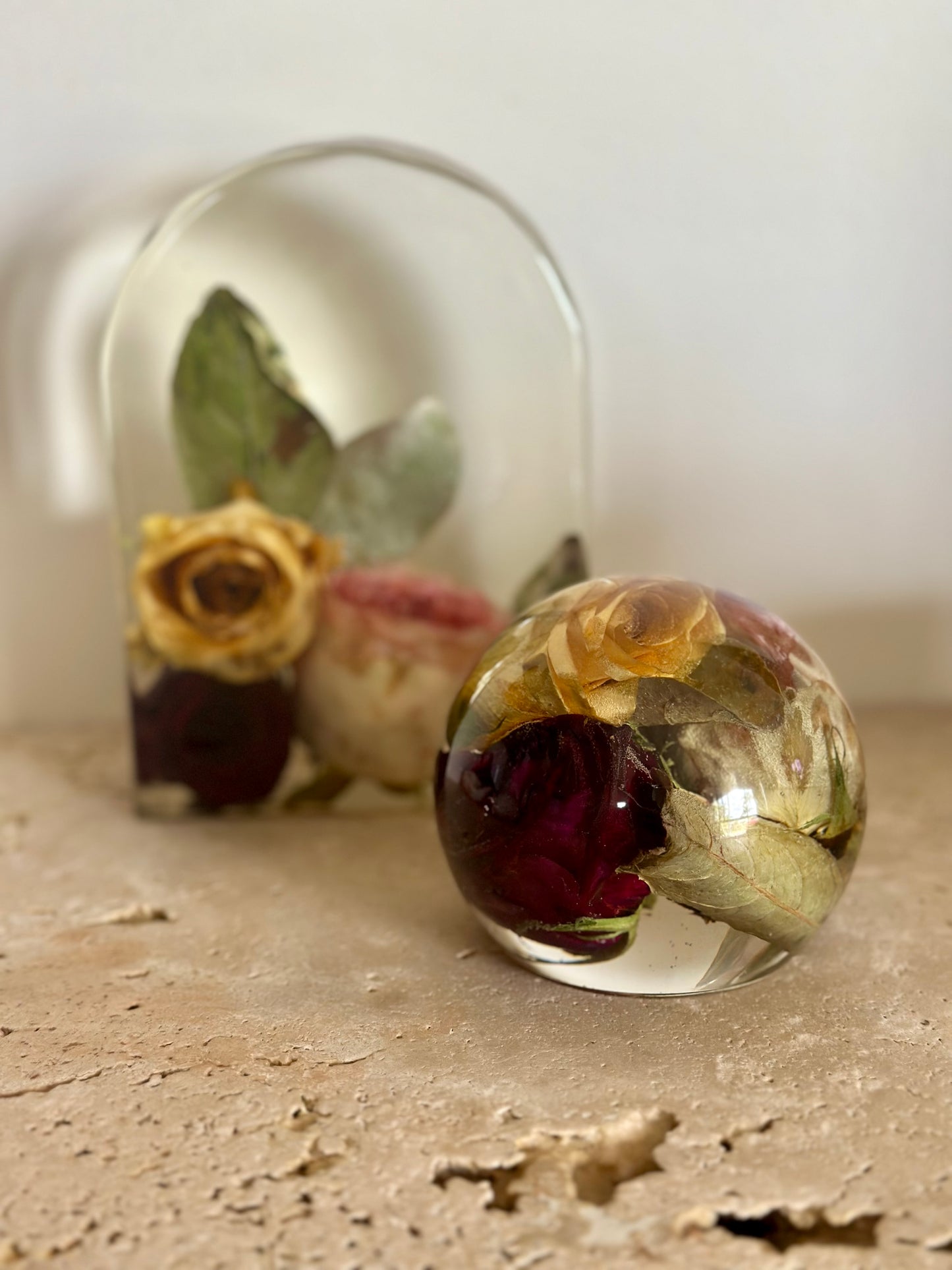 Sphere Large Paper Weight Flower Preservation