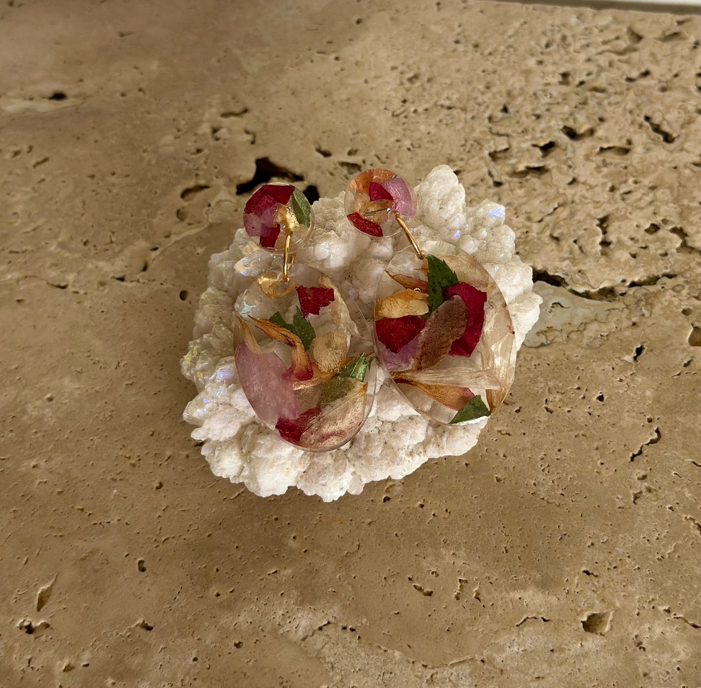 Resin Earring Flower Preservation
