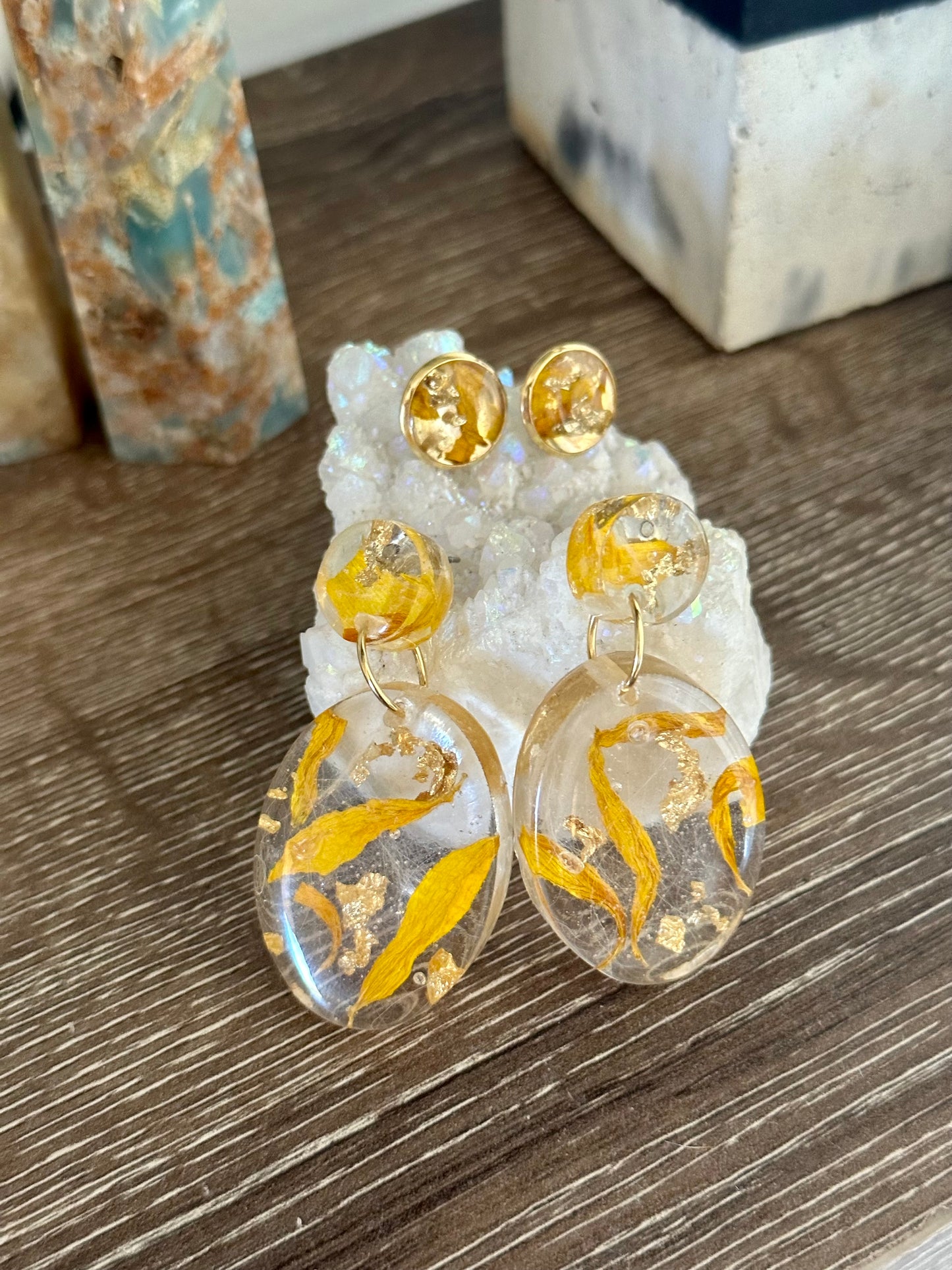 Resin Earring Flower Preservation
