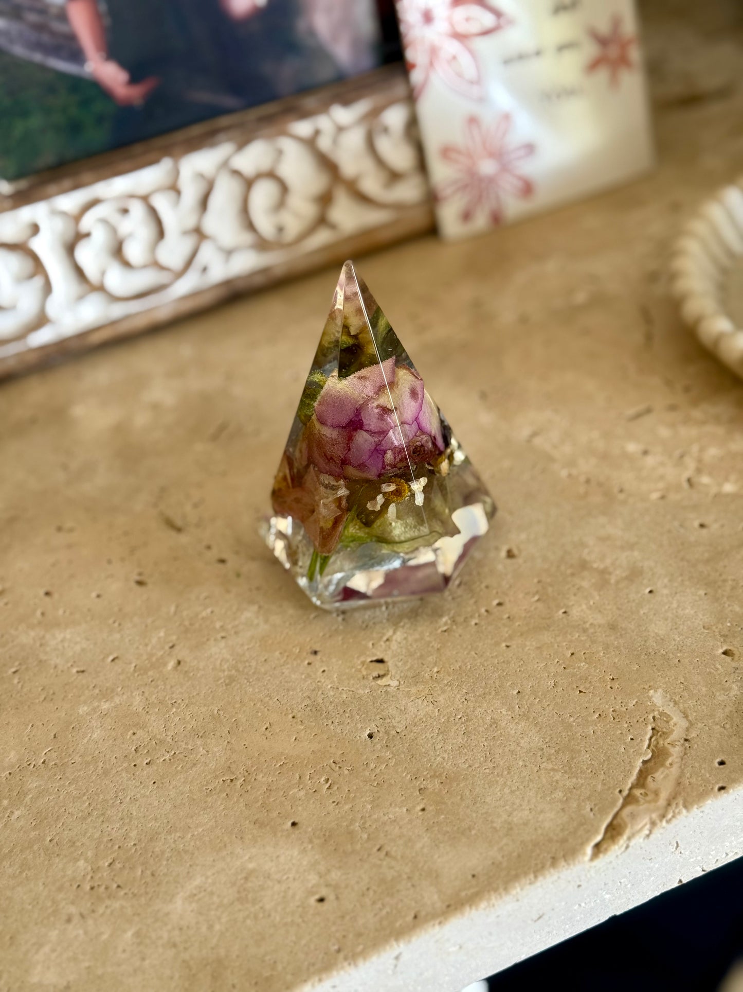 XL Hexagon Ring Holder Flower Preservation