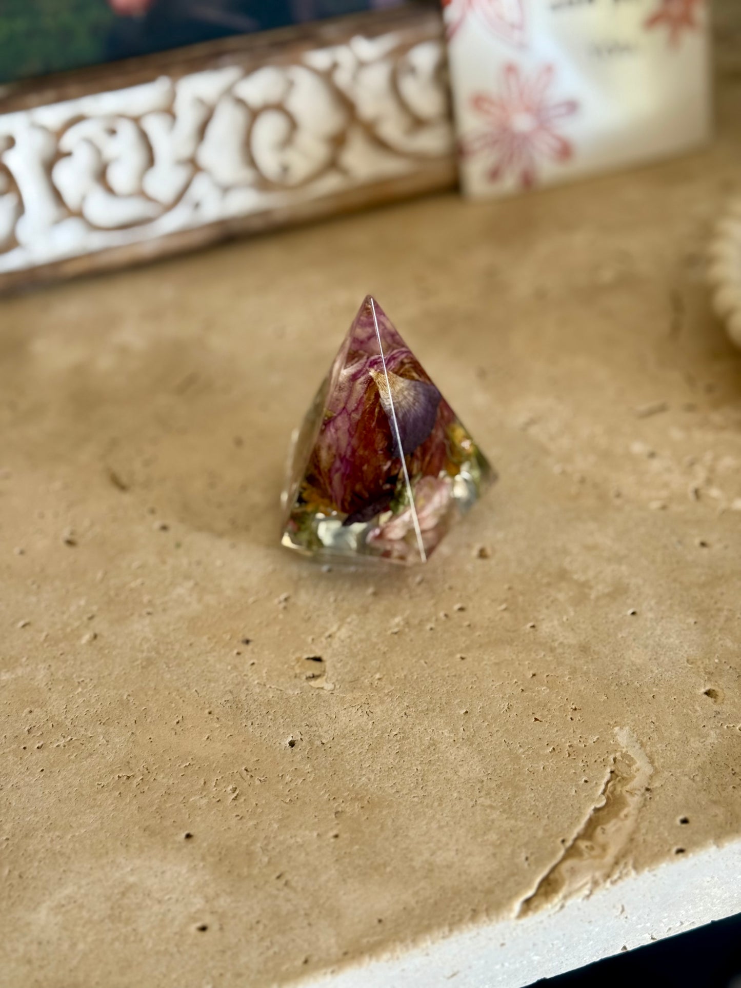 Hexagon Ring Holder Flower Preservation