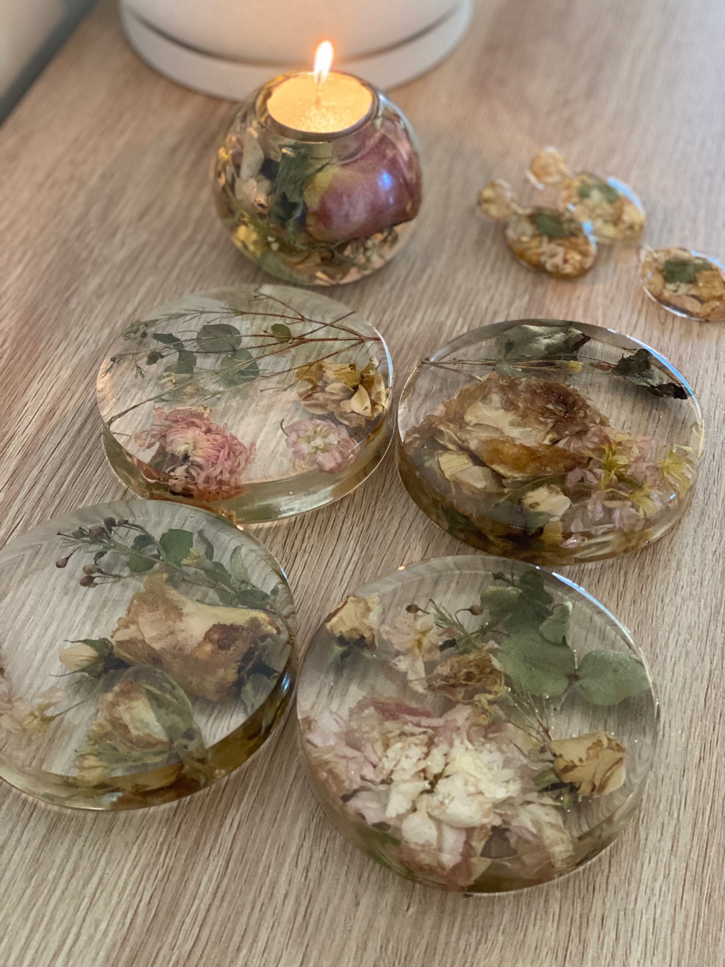 Round Coaster Flower Preservations