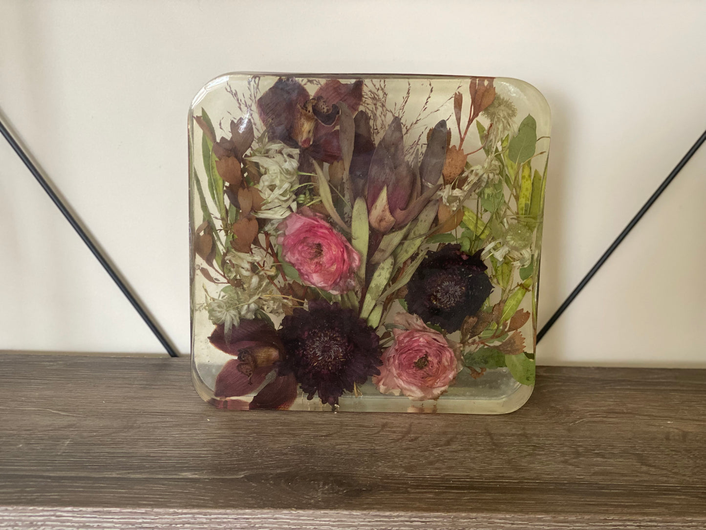 Square Botanical Flower Preservation