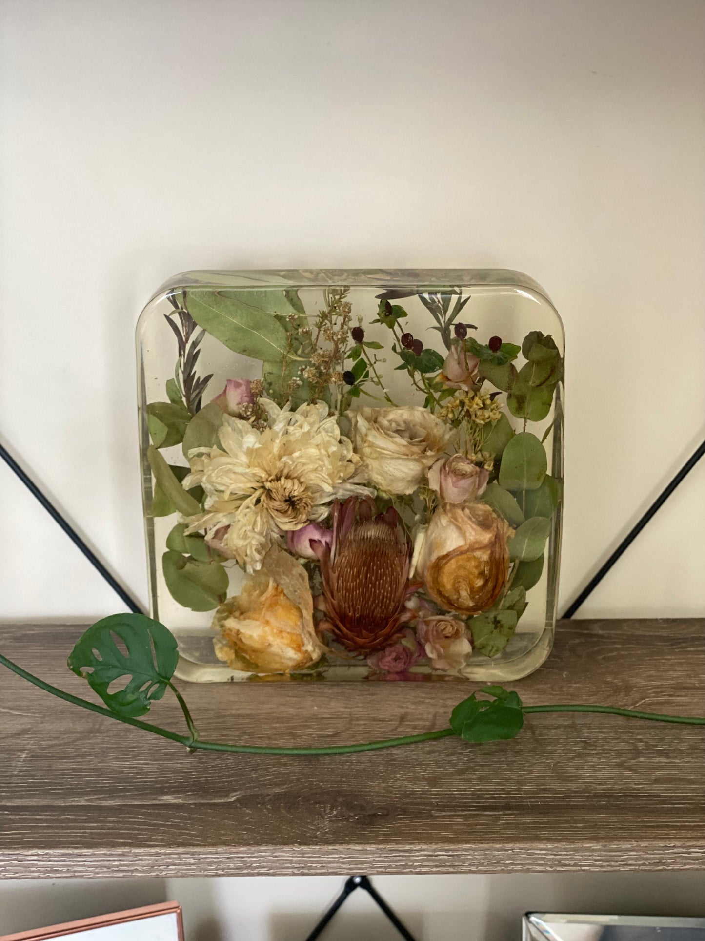 Square Botanical Flower Preservation