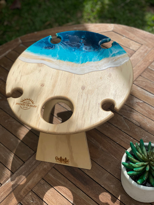Round Resin Wine Picnic Table