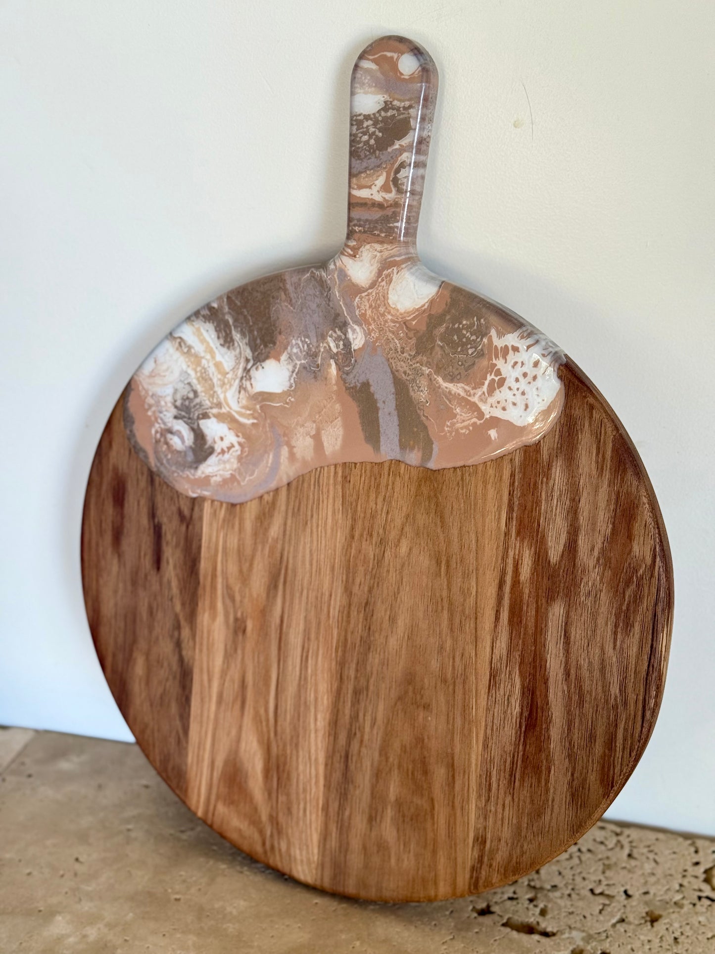 Large Round Paddle Resin Serving Board