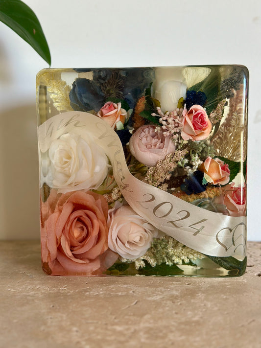 Square Botanical Flower Preservation