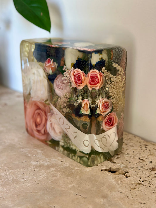 Square Botanical Flower Preservation