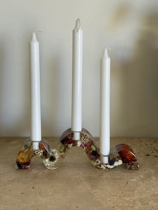 Wave Candle Holder Flower Preservation