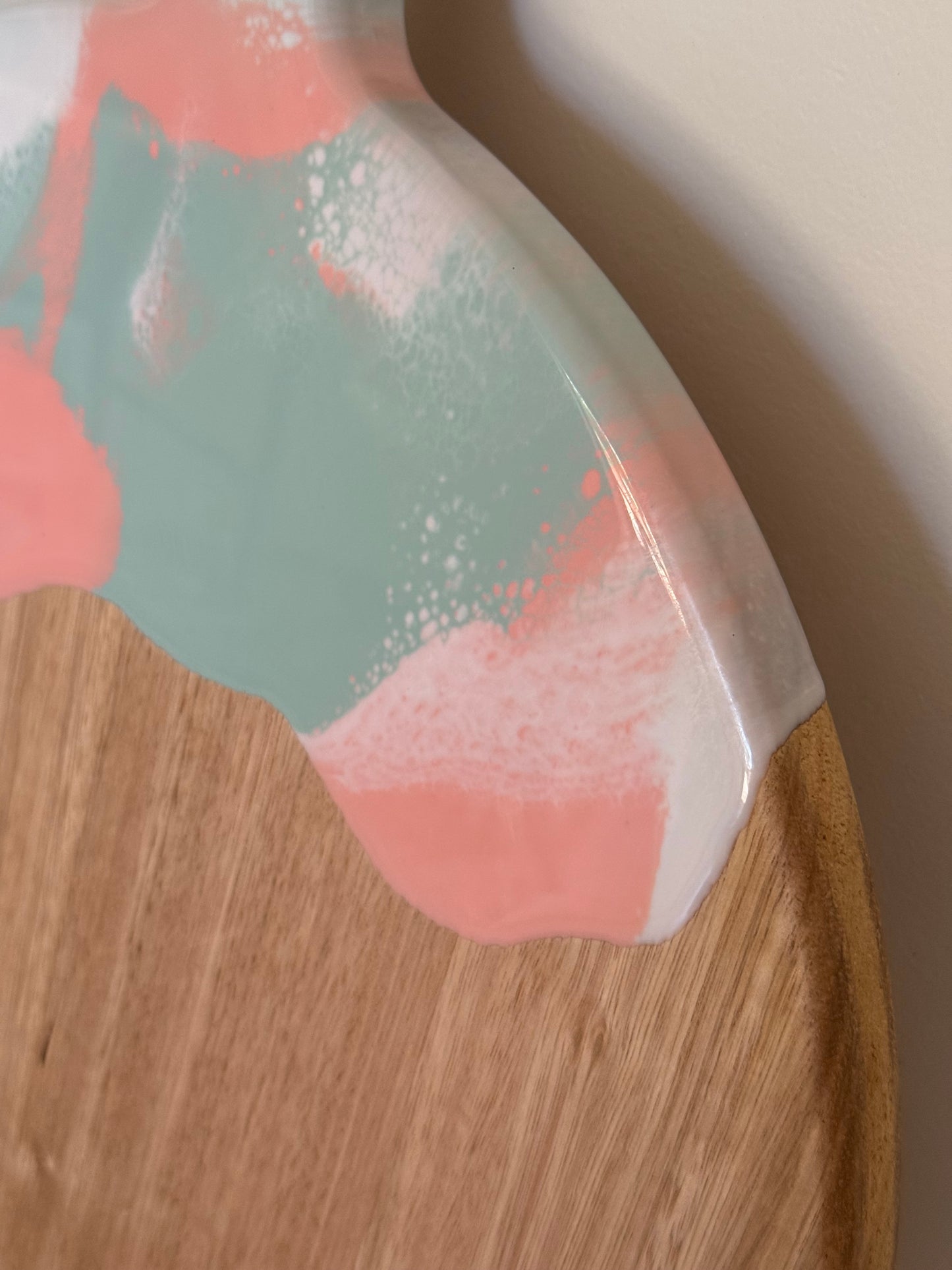 Large Round Paddle Resin Serving Board