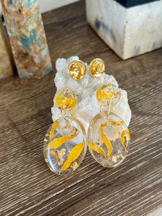 Resin Earring Flower Preservation