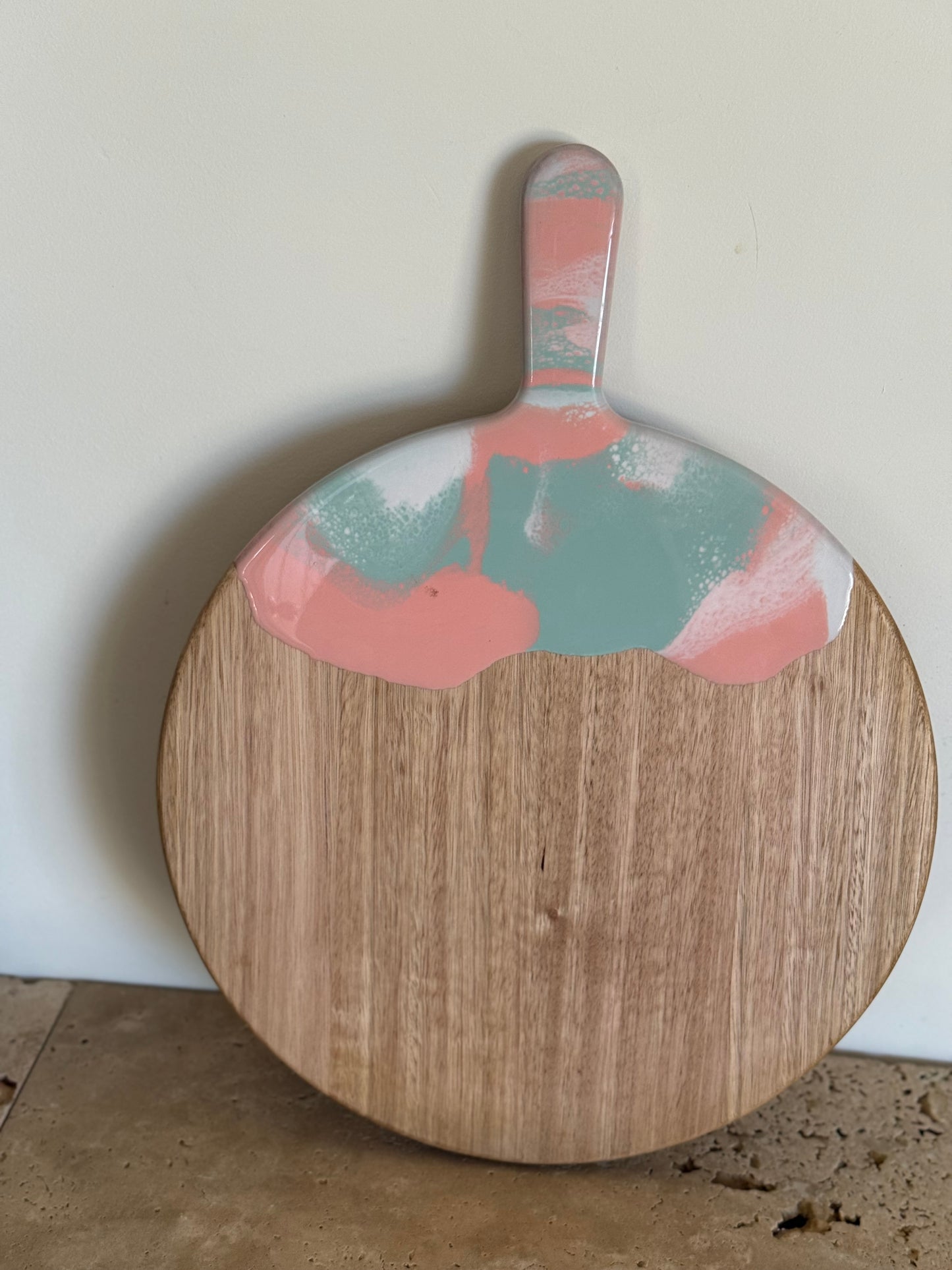 Large Round Paddle Resin Serving Board